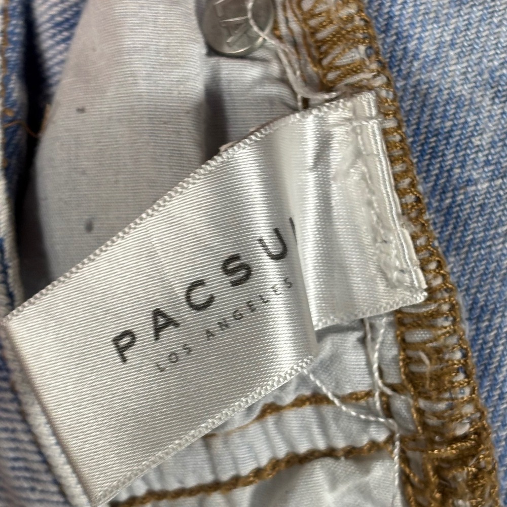 PacSun High Rise Festival Short Womens 26 Light Blue Excellent Distressed Frayed - Picture 8 of 11